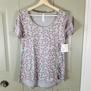 LuLaRoe NWT XS Classic T-Shirt Gray Heathered Dot